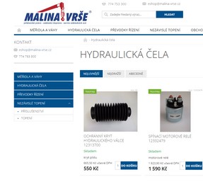 E-shop MALINA - VRŠE