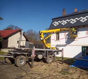 Výšková instalace zábran proti ptactvu